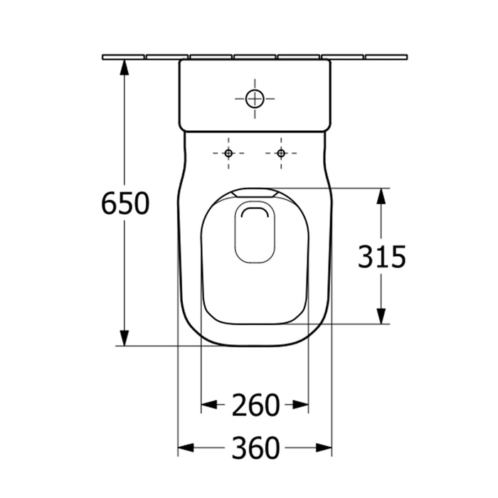 ( طلب مسبق )  مرحاض ارضي فيلروي اند بوخ ارشيتكتورا 5C32B301 ابيض ريمليس بالسيديلي ذاتي الغلق والخزان بالعدة والمقبض والشطاف الداخلي ومجموعة التثبيت