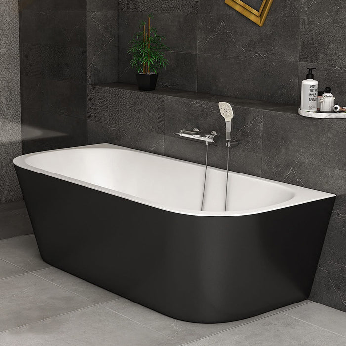 ( طلب مسبق )  بانيو ايديال ستاندرد ديا GA 255 V 3 اسود × ابيض 175 × 80 سم سيملس قطعة واحدة