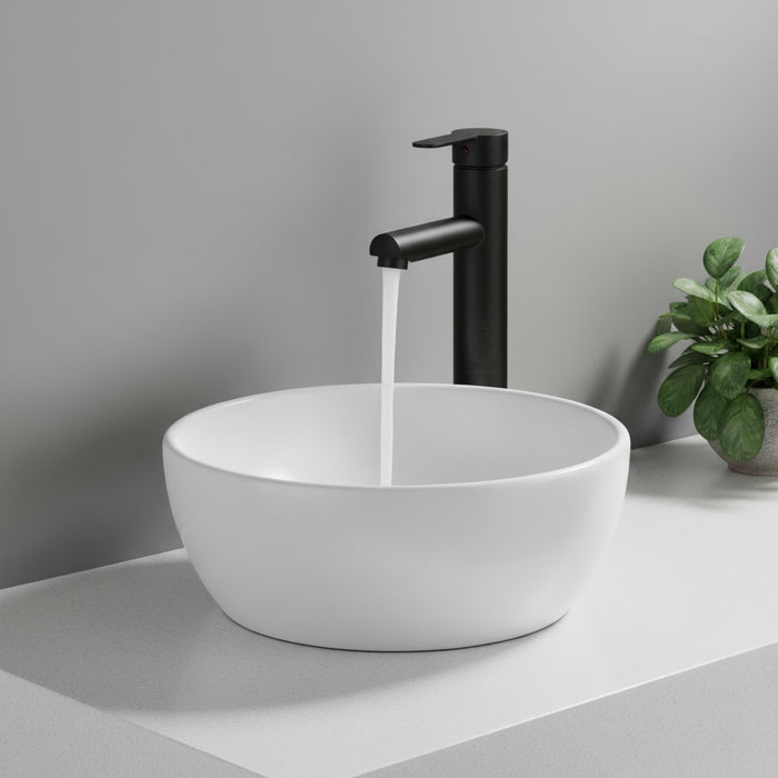 خلاط حوض عالي لوجانو LG 301 B اسود ارتفاع 33 سم