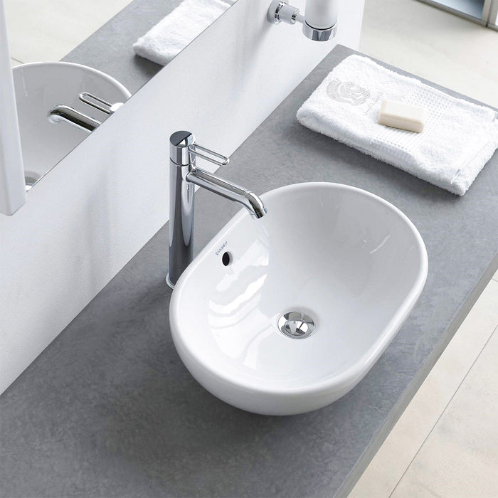 حوض فوق الرخامة ديورافيت فوستر 0335500000 مقاس 49.5 سم ابيض شامل مجموعة التثبيت