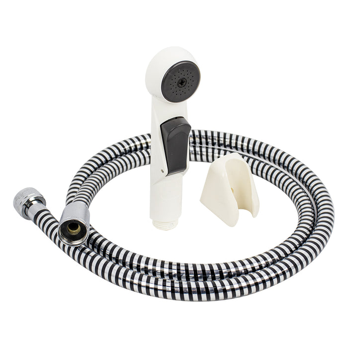 شطاف خارجي 500120120 بالعلاقة و الخرطوم ضد الالتفاف حرارى 120 سم اللون ابيض منتج مستورد الماني من هوفمان