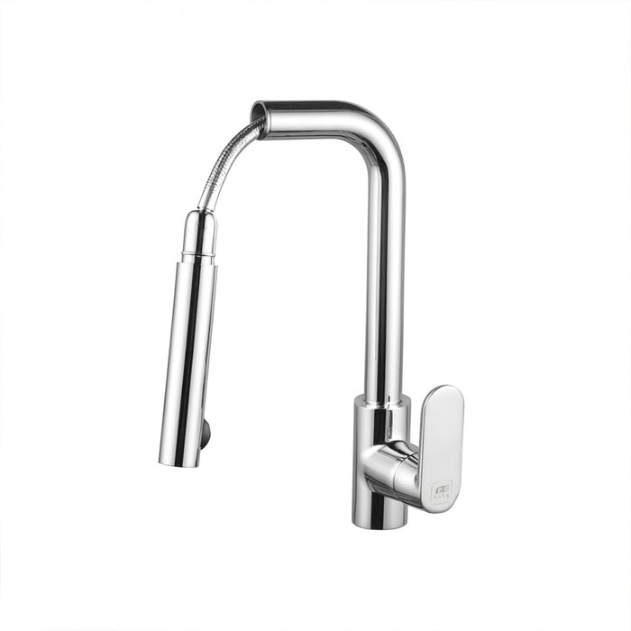 خلاط مطبخ شداد BGI فرانكفورت 3191 C كروم لامع ارتفاع 33 سم بسماعة وخرطوم مستورد صناعة ألماني