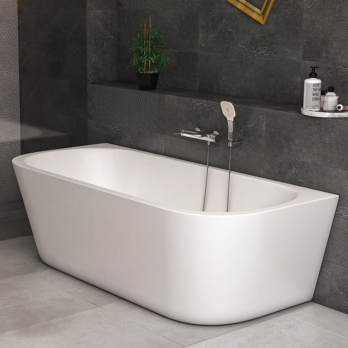 ( طلب مسبق )  بانيو سيملس قطعة واحدة ايديال ستاندرد ديا GA 25501 ابيض 175 × 80 سم