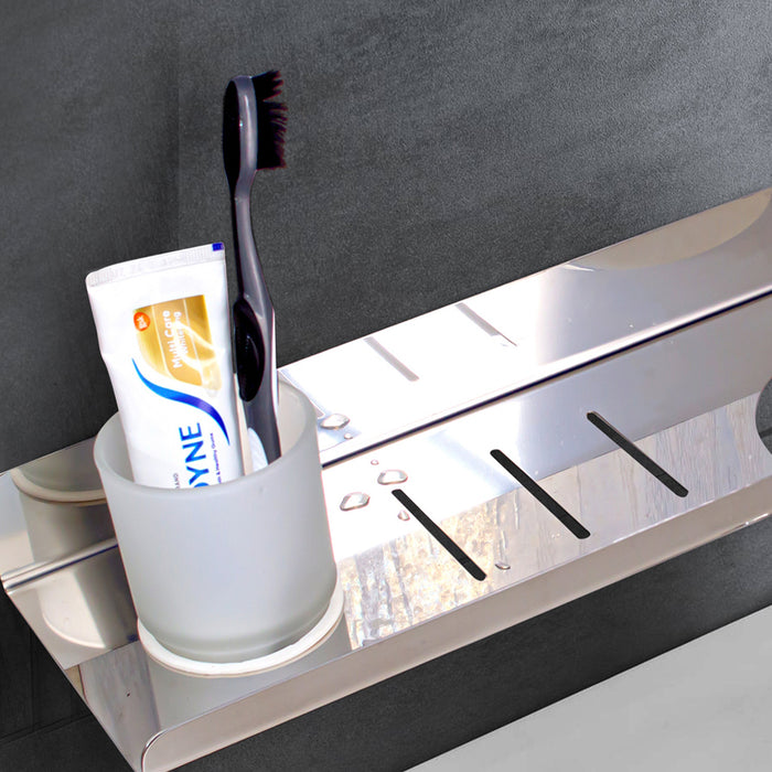 رف حوض بانيوكس SH-04-02S كروم 60 سم استانلس ستيل 304