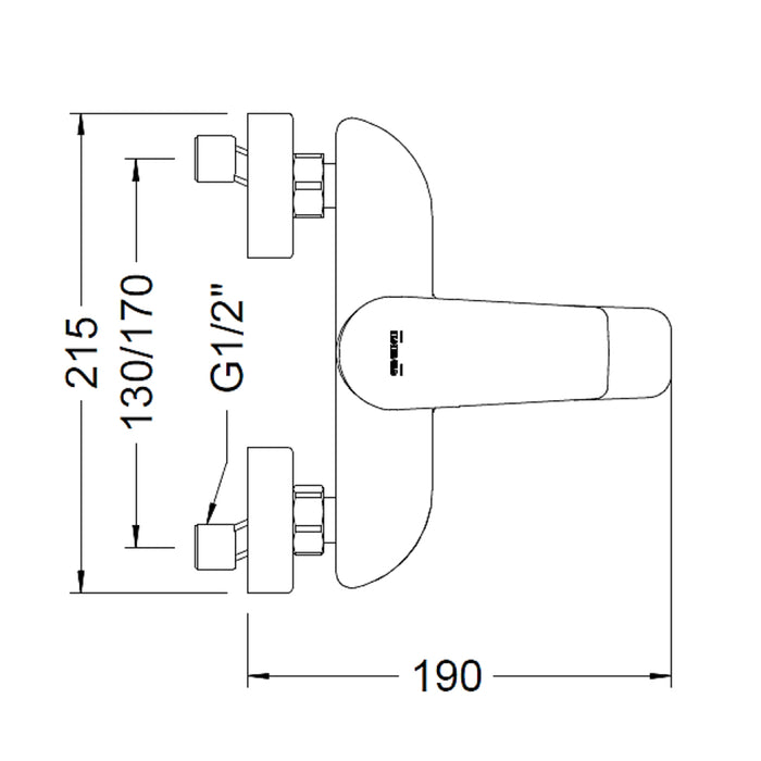 خلاط بانيو جينيبري كورال 64100324566 كروم بالمحول منتج مستورد صناعة اسباني