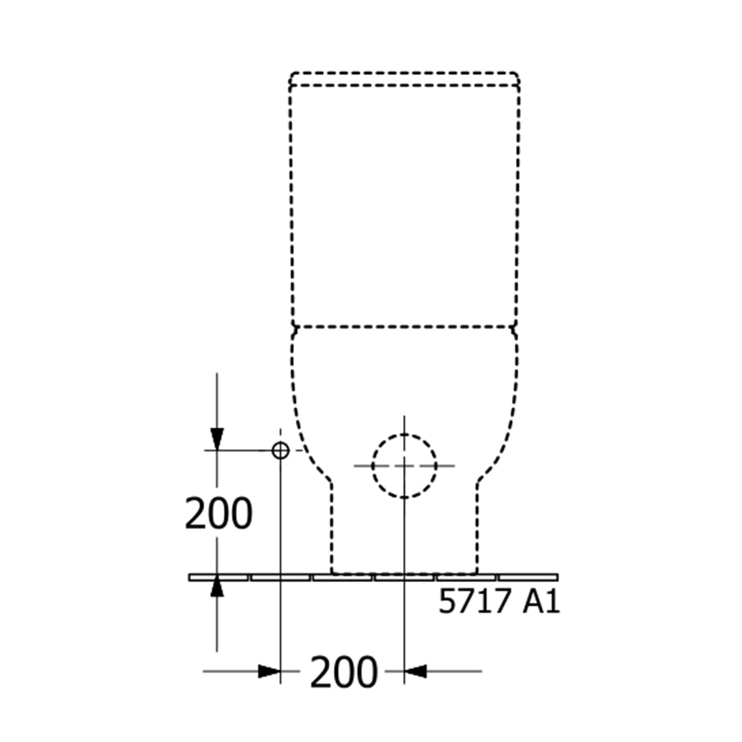 ( طلب مسبق )  مرحاض ملاصق للحائط فيلروي اند بوخ افينتو 5C361301 ابيض ريمليس بالسيديلي ذاتي الغلق والخزان بالعدة والمقبض والشطاف الداخلي بمجموعة التثبيت