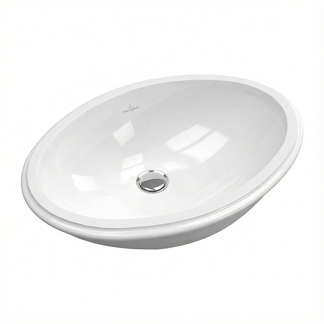 حوض تحت الرخامة فيلروي اند بوخ اونوفو 5A505201 ابيض لامع 53.5 سم بمجموعة التثبيت