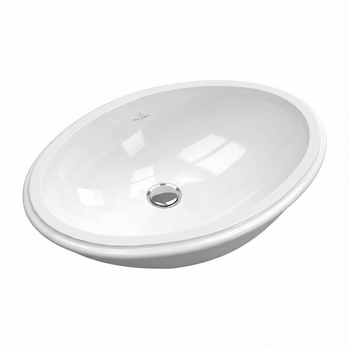 حوض تحت الرخامة فيلروي اند بوخ اونوفو 5A505201 ابيض لامع 53.5 سم بمجموعة التثبيت