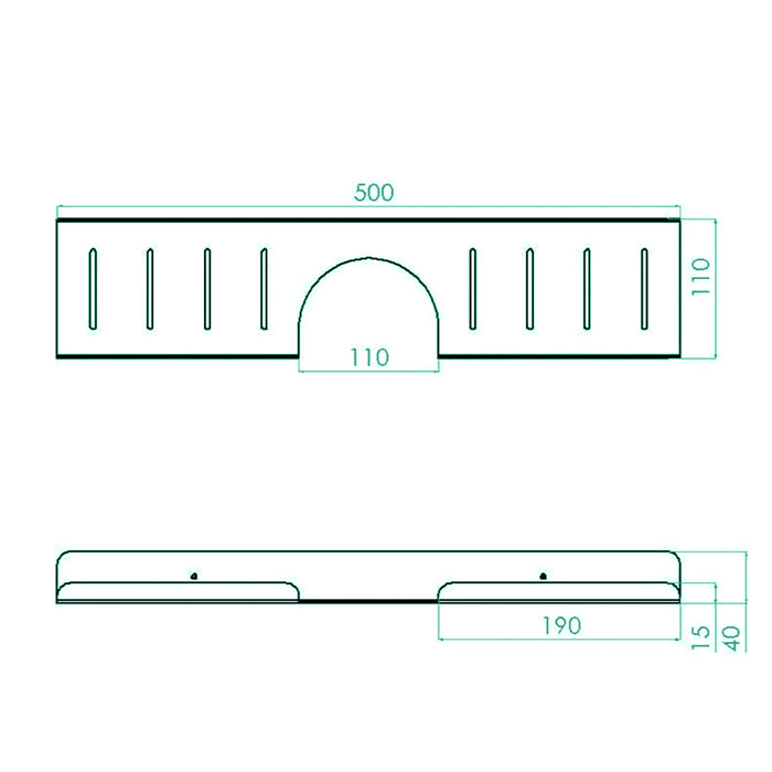 رف حوض حمام بانيوكس SH50-01-02S كروم استانلس ستيل 304