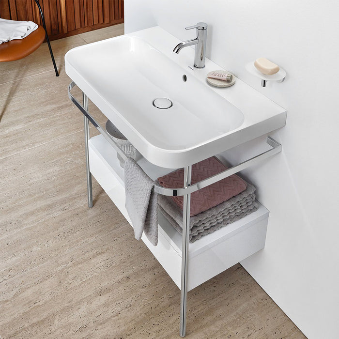 ( طلب مسبق )  حوض وحدة موبيليا ديورافيت هابي دي 2 كود 2318650000 ابيض 65 سم