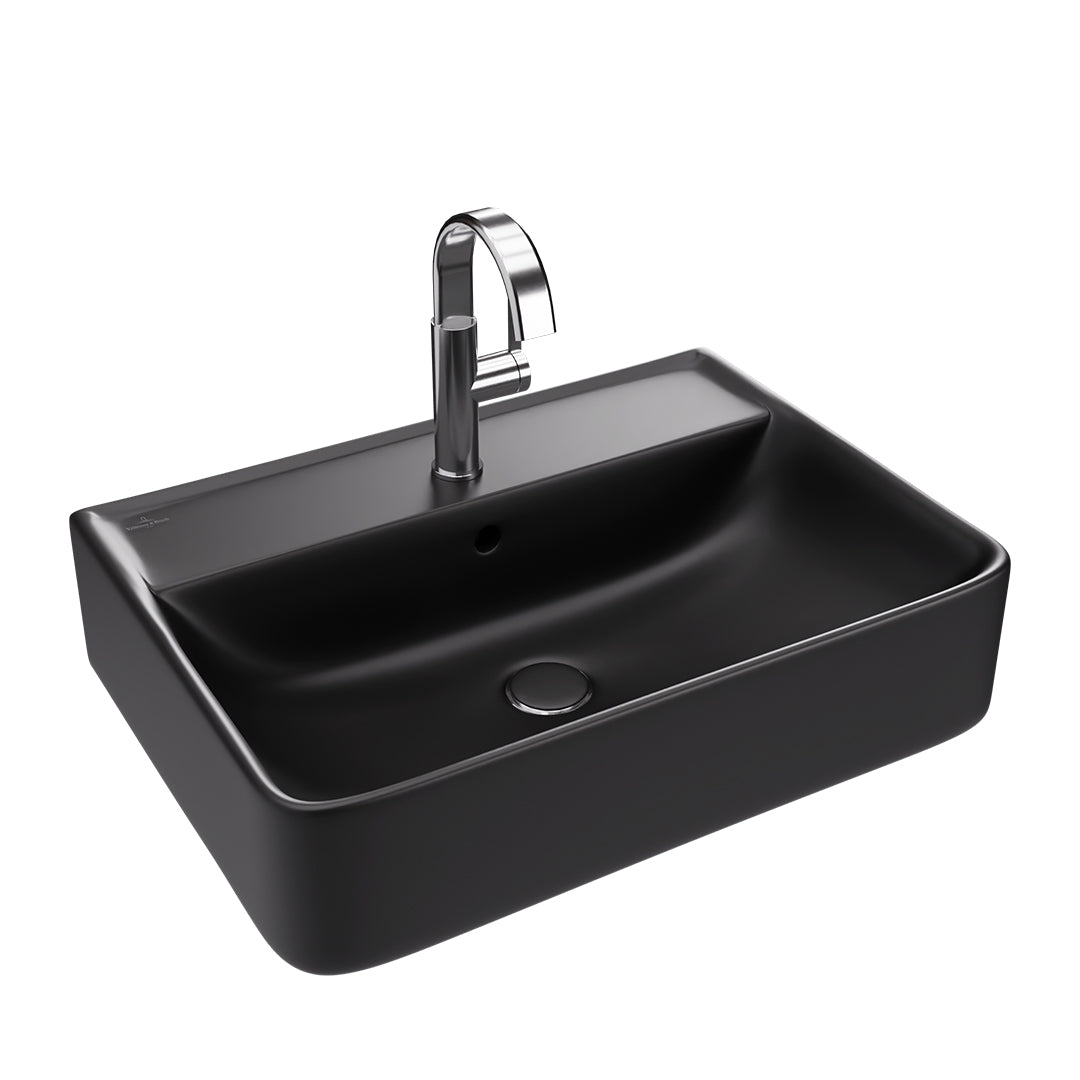 ( طلب مسبق )  حوض وحدة موبيليا فيلروي اند بوخ سبواي 5A416538 اسود مط 65 سم بمجموعة التثبيت