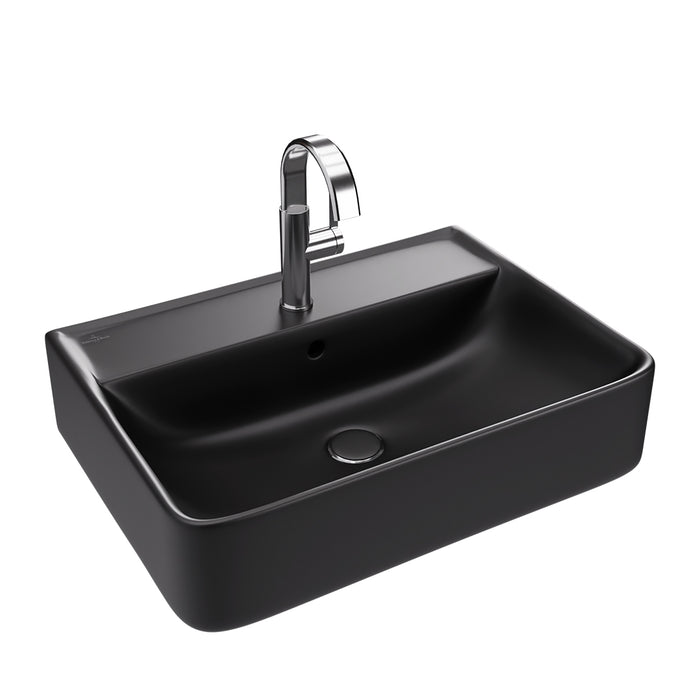 ( طلب مسبق )  حوض وحدة موبيليا فيلروي اند بوخ سبواي 5A416538 اسود مط 65 سم بمجموعة التثبيت