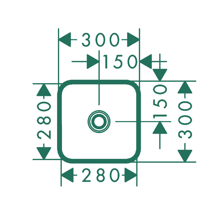 ( طلب مسبق )  حوض فوق الرخامة هانز جروهي اوبن تايد كيو 60167456 ابيض 30 سم
