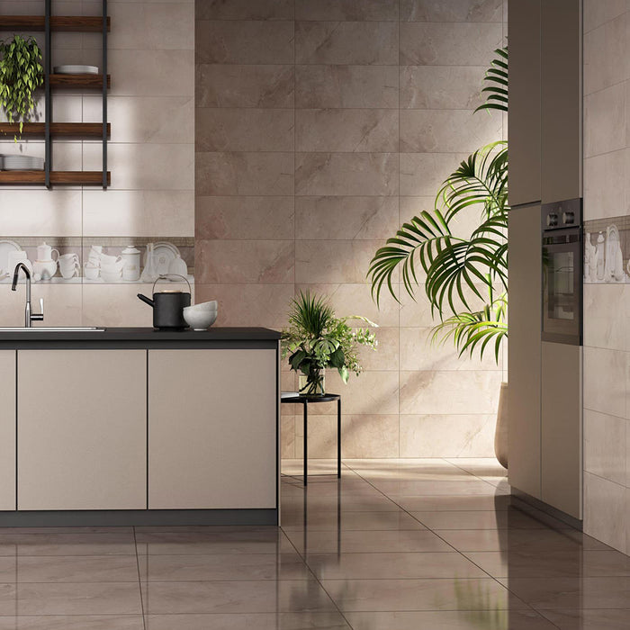 سيراميك ارضيات قطع ليزر كليوباترا ازاليا ايفوري فرز اول 59.5 × 59.5 سم