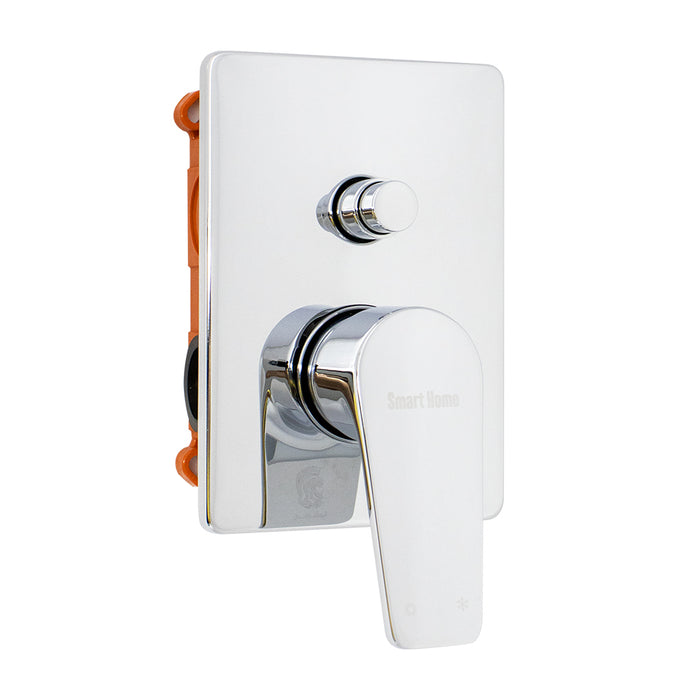 ( طلب مسبق )  خلاط بانيو دفن سمارت هوم 371040037 كروم 2 مخرج الجسم بالوش والمقبض والمحول