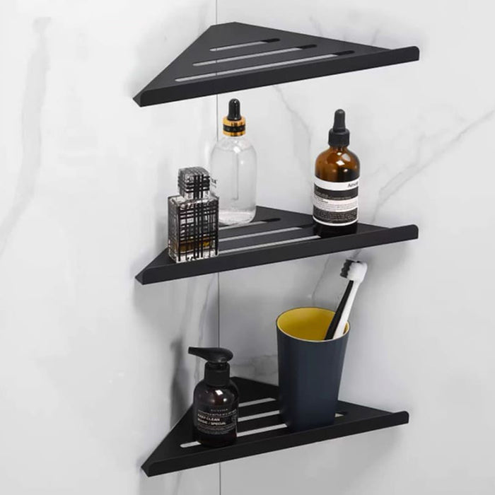 طقم رف ركنة بانيوكس 3CO-01-01S اسود 3 دور استانلس ستيل 304