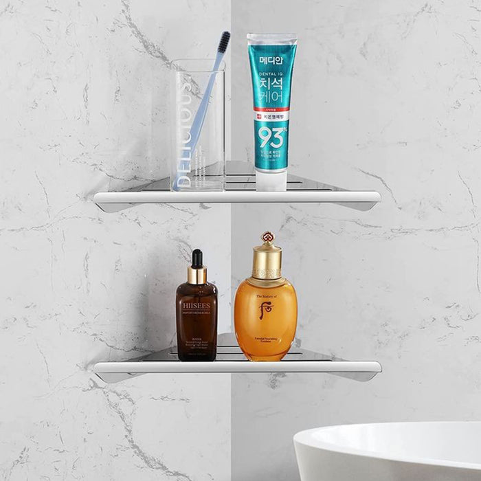 طقم رف ركنة بانيوكس 2CO-01-02S كروم 2 دور استانلس ستيل 304