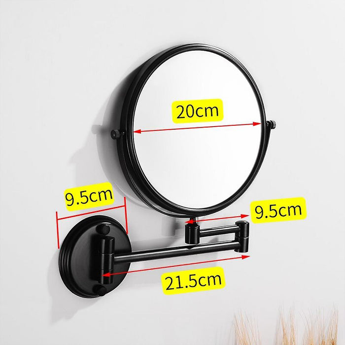 مرآة دريم DR 1111B اسود مط وجهين 20 سم استانلس ستيل 304