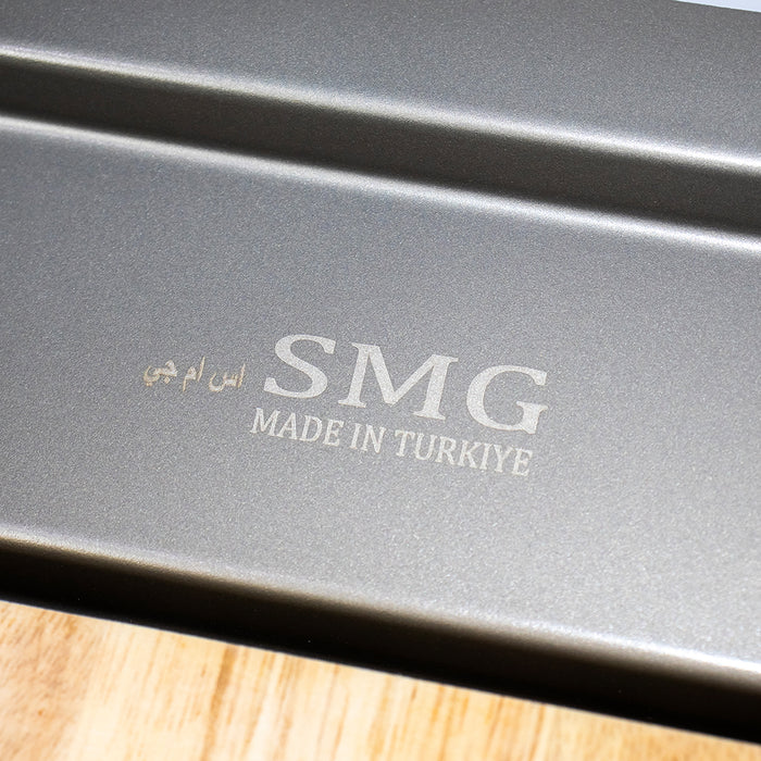 حوض مطبخ هاند ميد تركي SMG 6045 BG جراي 61 × 46 سم بمضخة صابون استانلس ستيل 304 بالكامل