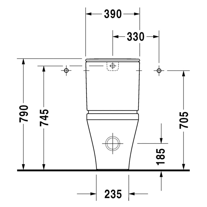 مرحاض ملاصق للحائط ديورافيت ديوراستايل كومفورت 2156490075 ابيض بالسيديلي ذاتي الغلق والشطاف الداخلي والخزان بالعدة ومجموعة التثبيت