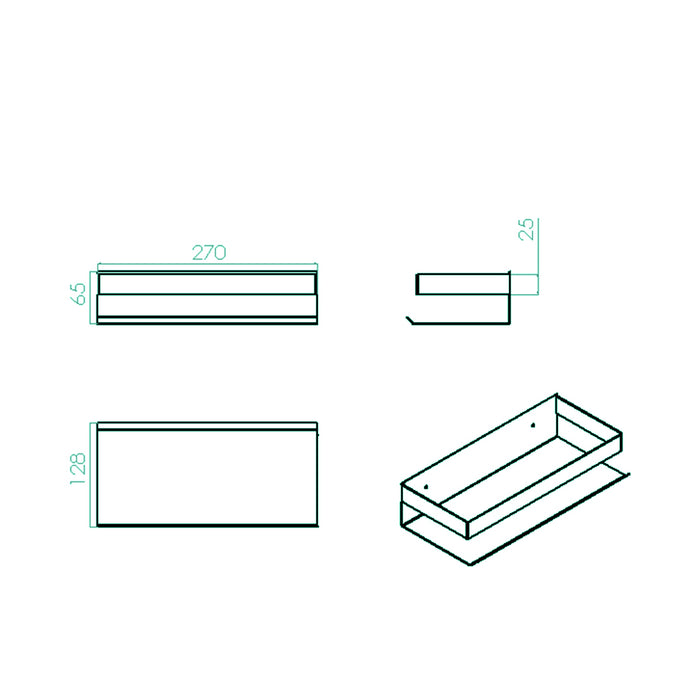 رف بانيوكس SH-09-02S كروم استانلس ستيل 304