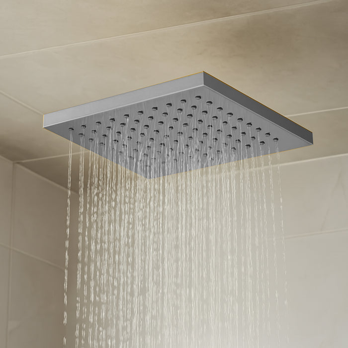 طاسة دش بلازا P SH20C كروم 20 × 20 سم مربعة