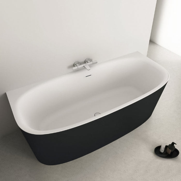 ( طلب مسبق )  بانيو ايديال ستاندرد ديا GA 255 V 3 اسود × ابيض 175 × 80 سم سيملس قطعة واحدة