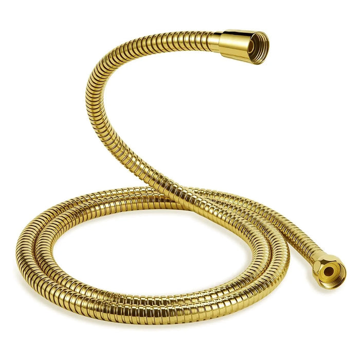 مجموعة سماعة ياسمين مربع ذهبي خرطوم 150 سم وعلاقة ومجموعة التثبيت