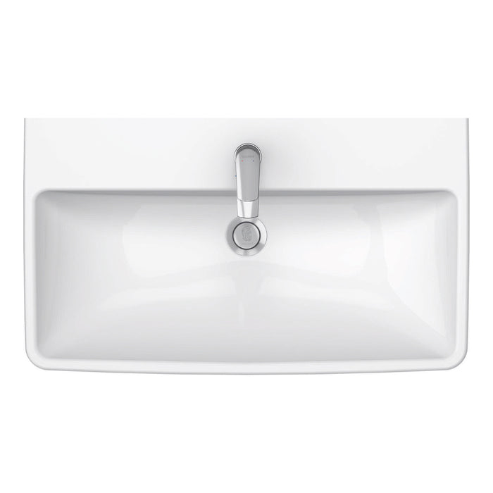 ( طلب مسبق )  حوض وحدة موبيليا ديورافيت نمبر 1 ابيض 80 سم 2375800000