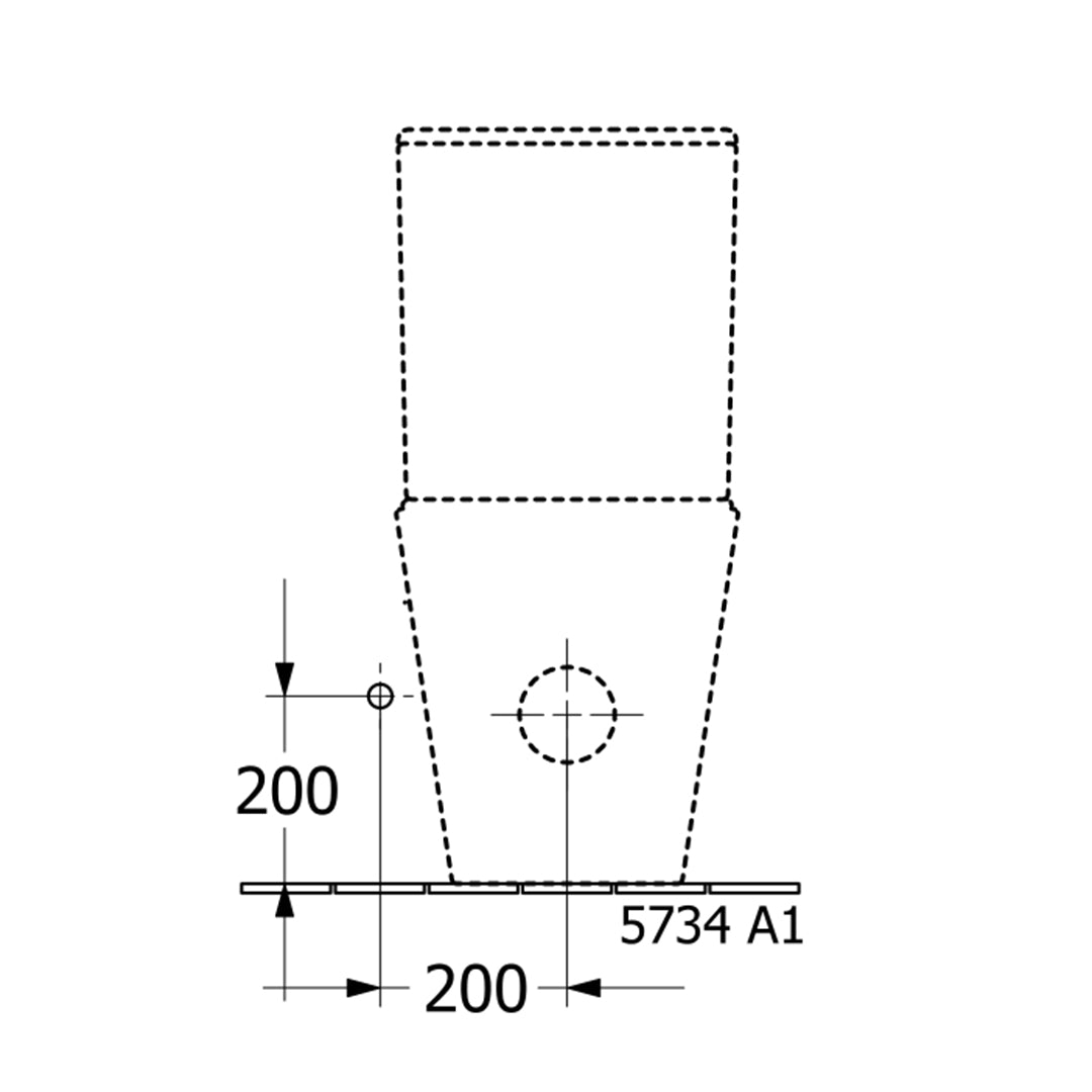 ( طلب مسبق )  مرحاض ملاصق للحائط فيلروي اند بوخ سبواي 5C34T301 ابيض لامع ريمليس بالسيديلي ذاتي الغلق والخزان بالعدة والمقبض والشطاف الداخلي ومجموعة التثبيت