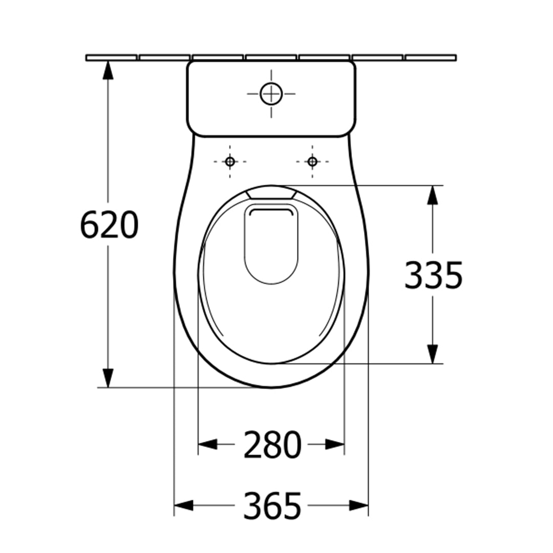 ( طلب مسبق )  مرحاض ارضي فيلروي اند بوخ اونوفو 5C30B301 ابيض ريمليس بالسيديلي ذاتي الغلق والخزان بالعدة والمقبض والشطاف الداخلي ومجموعة التثبيت
