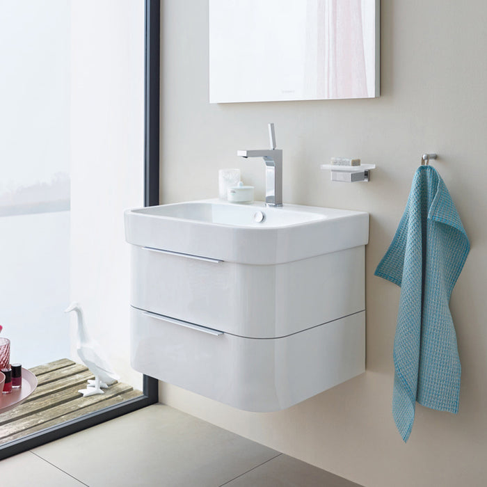 ( طلب مسبق )  حوض وحدة موبيليا ديورافيت هابي دي 2 ابيض 60 سم 2318600000