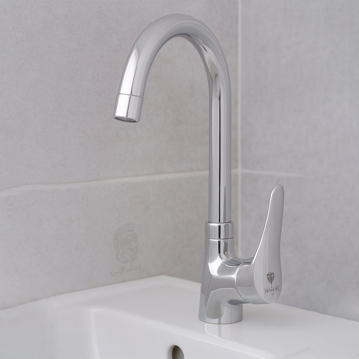 خلاط حوض عالي دايموند ريد DR 01 كروم ارتفاع 35 سم