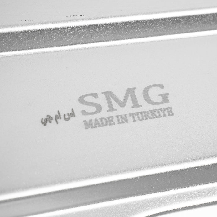 حوض مطبخ هاند ميد تركي SMG 6045 BC كروم 61 × 46 سم بمضخة صابون استانلس ستيل 304 بالكامل