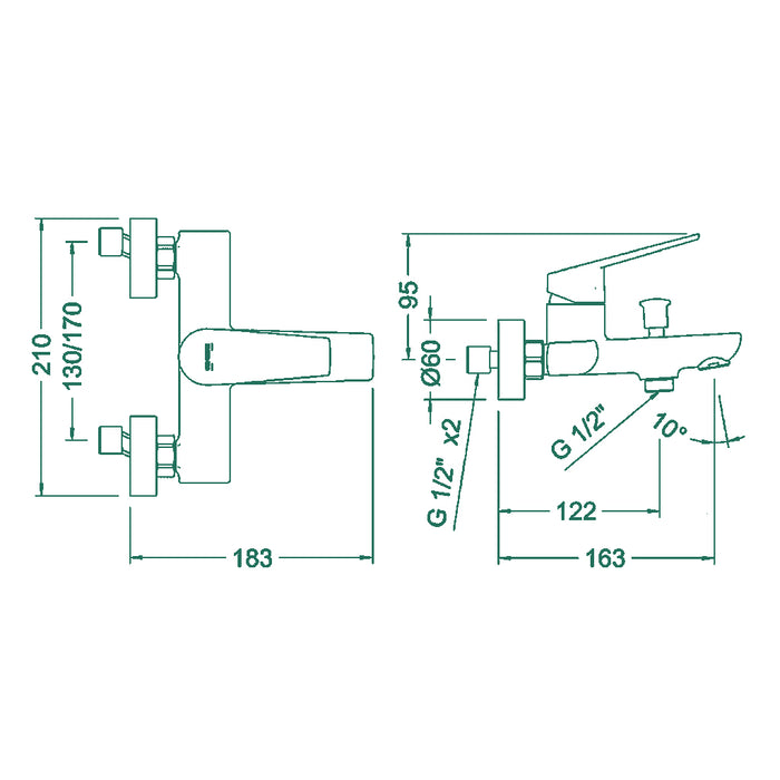 خلاط بانيو جينيبري كلوي 69100345266 جراي بالمحول منتج مستورد صناعة إسباني