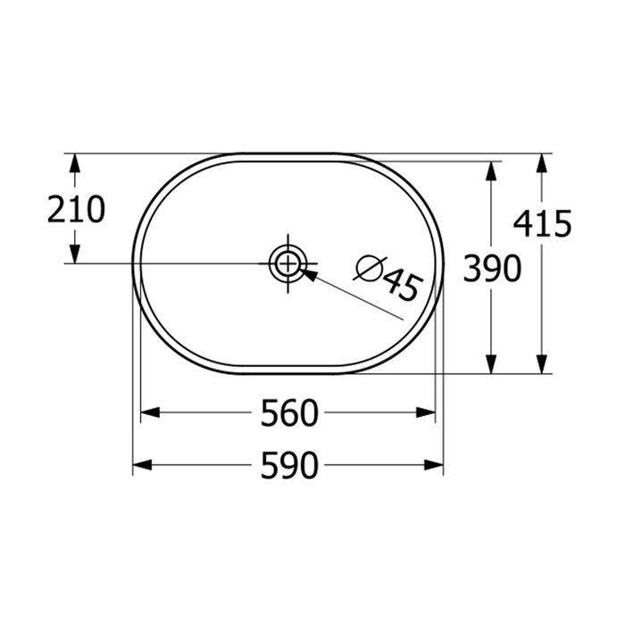 ( طلب مسبق )  حوض فوق الرخامة فيلروي اند بوخ افينتو 5A376301 ابيض لامع 59 سم بمجموعة التثبيت