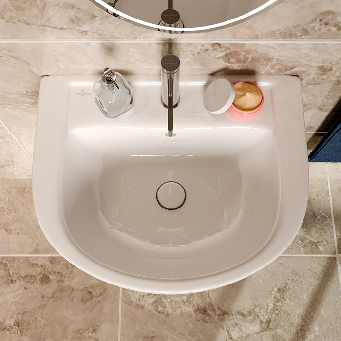 ( طلب مسبق )  حوض حمام بالعامود الطويل فيلروي اند بوخ افينتو 5A456001 ابيض 60 سم