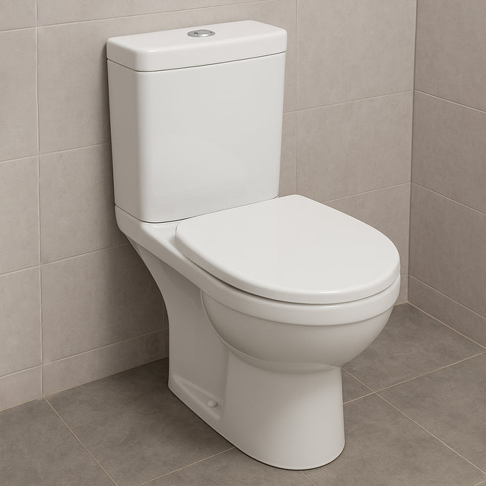 ( طلب مسبق )  مرحاض ليسيكو اليس FS160210 ابيض القاعدة بالسيديلي والخزان بالعدة والشطاف الداخلي وطقم التثبيت