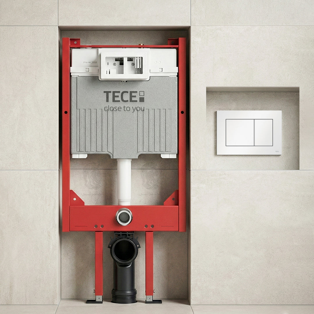 ( طلب مسبق )  خزان دفن شاسية كامل تيسي 9400551 بالوش المربع كروم سُمك الخزان 8 سم ضمان 10 سنوات