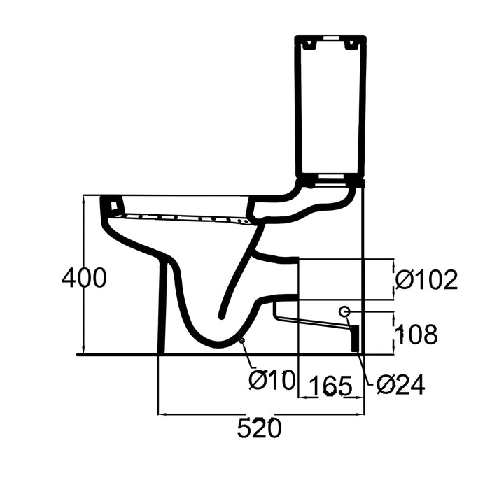مرحاض ملاصق للحائط ايديال ستاندرد بلايا G 4925 ابيض الصرف S/P بالسيديلي والخزان بالماكينة والشطاف الداخلي ومجموعة التثبيت