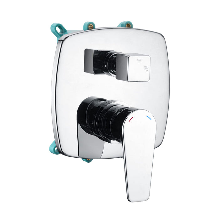 ( طلب مسبق )  خلاط بانيو دفن لوتز 121020002 كروم 2 مخرج الجسم بالوش والمقبض والمحول مستورد صناعة ألماني