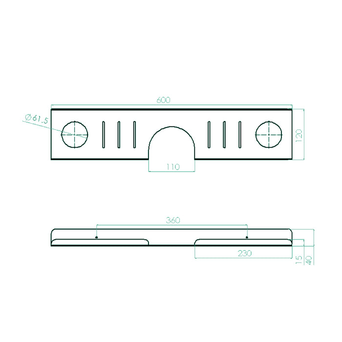 رف حوض بانيوكس SH-04-02S كروم 60 سم استانلس ستيل 304