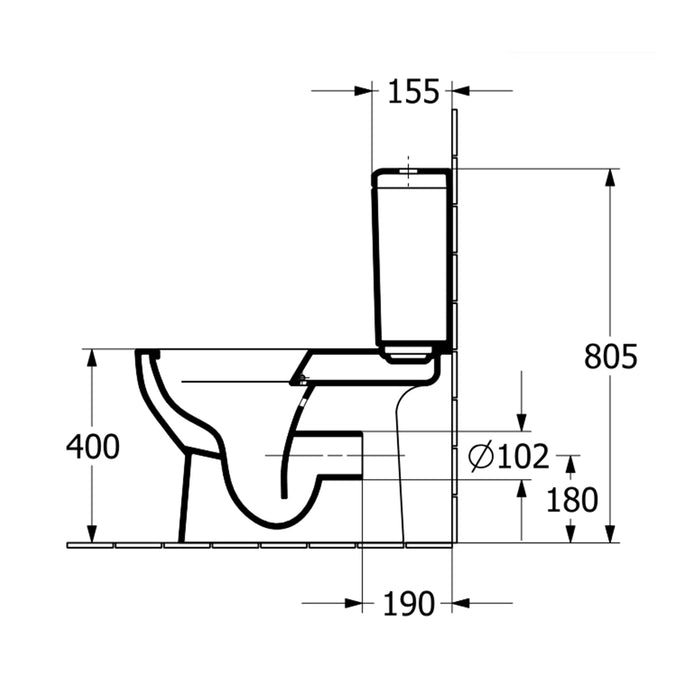 ( طلب مسبق )  مرحاض ارضي فيلروي اند بوخ ارشيتكتورا 5C32B301 ابيض ريمليس بالسيديلي ذاتي الغلق والخزان بالعدة والمقبض والشطاف الداخلي ومجموعة التثبيت