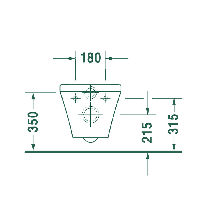 ( طلب مسبق )  مرحاض معلق ديورافيت ديوراستايل ريمليس 2542490075 ابيض بالشطاف الداخلي والسيديلي ومجموعة التثبيت