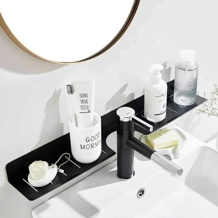 رف حوض حمام بانيوكس SH50-01-01S اسود استانلس ستيل 304