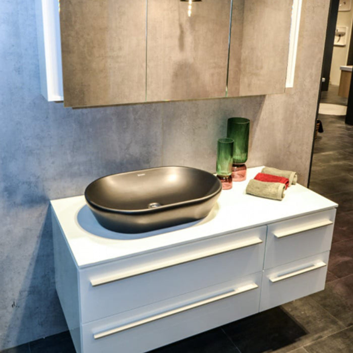 حوض فوق الرخامة ديورافيت دي نيو 2372601370 اسود مط 60 سم