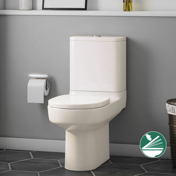 ( طلب مسبق )  مرحاض ايديال ستاندرد بلايا G 4922 برجامون الصرف S بالسيديلي ذاتي الغلق والخزان بالعدة والشطاف الداخلي ومجموعة التثبيت