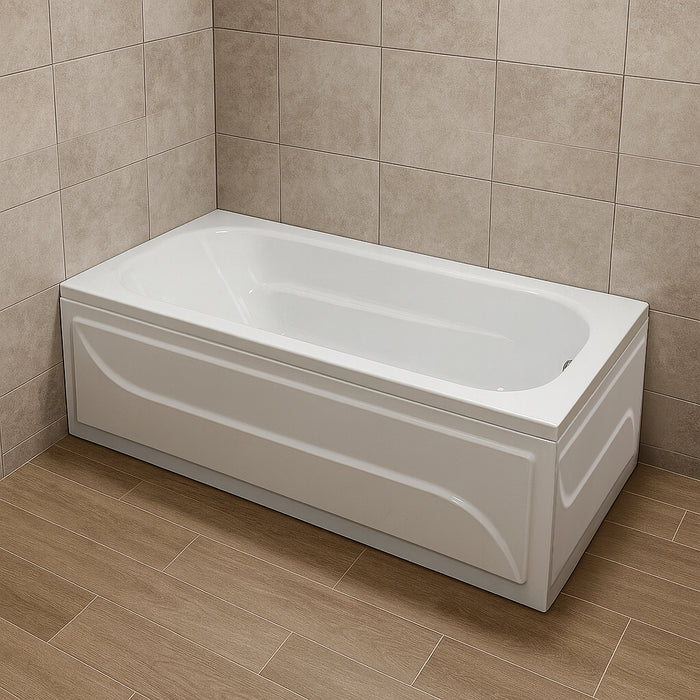 ( طلب مسبق )  بانيو النيل 170 × 70 سم بالجوانب والشاسية ابيض