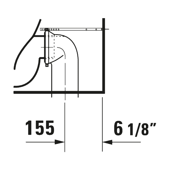 مرحاض ملاصق ديورافيت هابي دي 2 ابيض 2134490075 بالسيديلي ذاتي الغلق والشطاف الداخلي والخزان بالعدة وطقم التثبيت