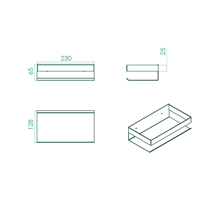 رف بانيوكس SH-09-02S كروم استانلس ستيل 304